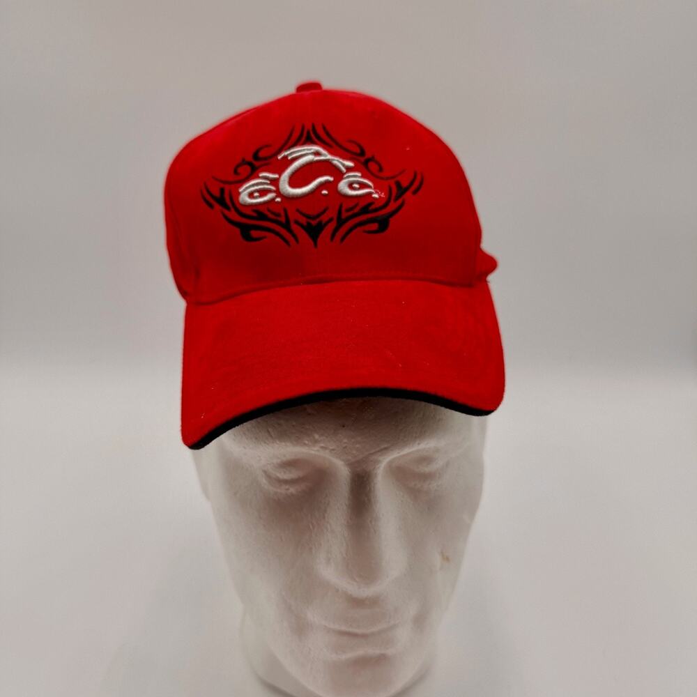 Orange County Choppers Red Baseball Cap Hat Biker Logo Embroidered OCC